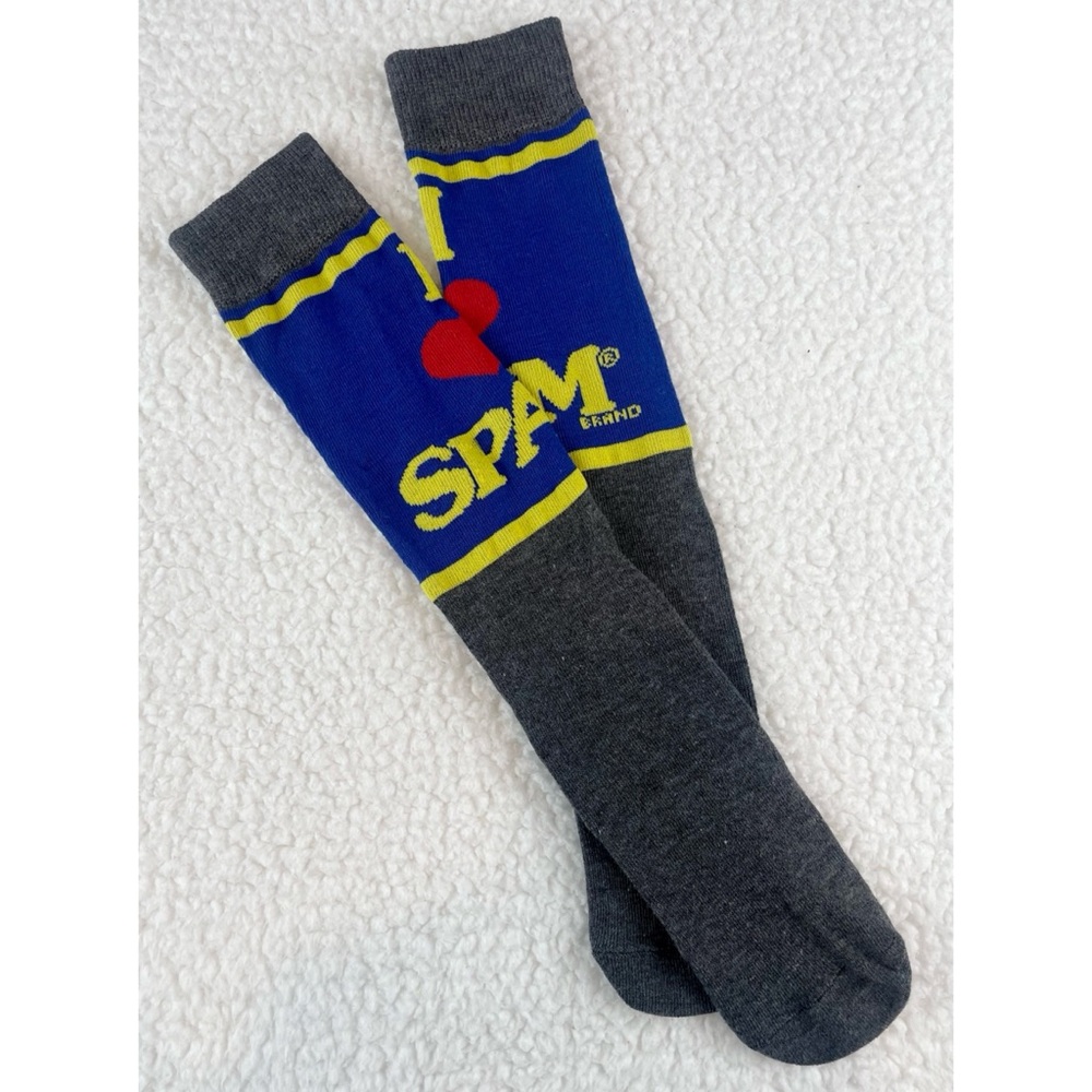 (NWOT) HORMEL FOODS • Grey/Multi “I ♥️ Spam” Novelty Tall Socks